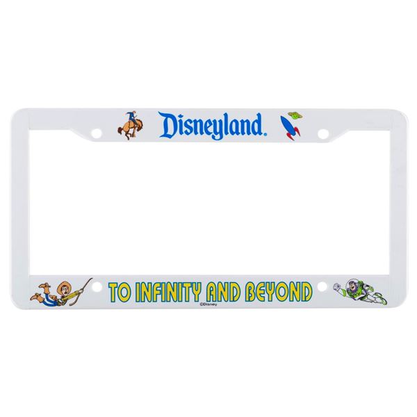A Disneyland "Toy Story" License Plate Frame.