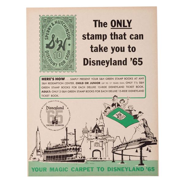 A 1965 Sperry & Hutchinson Disneyland Flyer.