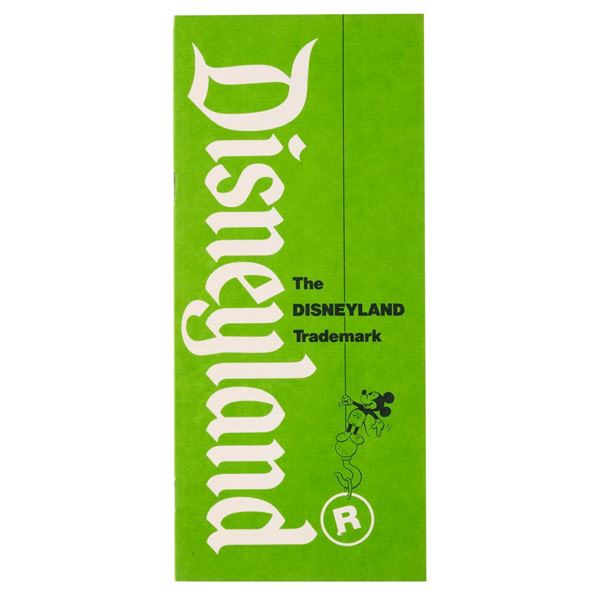 A 1970s Disneyland Trademark Usage Booklet.
