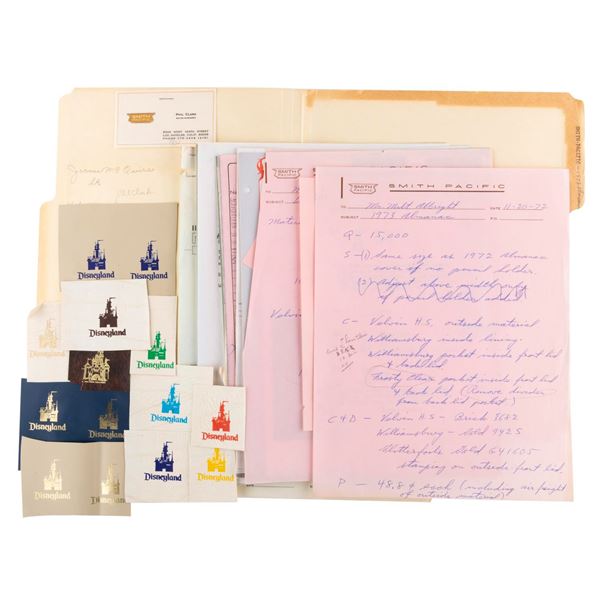 Disneyland 1972 Almanac Cover Development Materials.