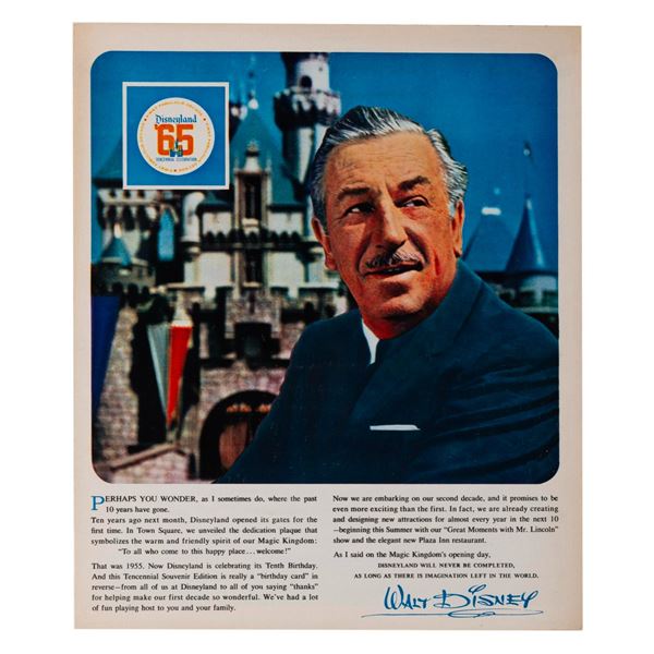 A Disneyland Tencennial Newspaper Supplement.