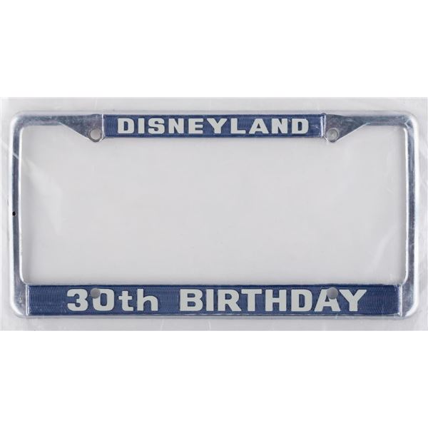 A Disneyland 30th Birthday License Plate Frame.