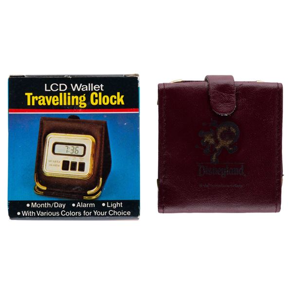 A 1986 Disneyland LCD Travel Alarm Clock.