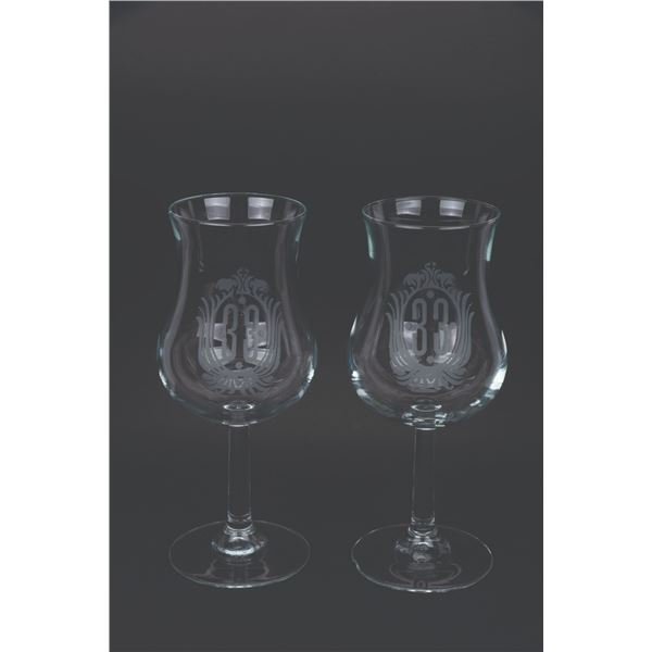 A Pair of Club 33 Tulip Glasses.