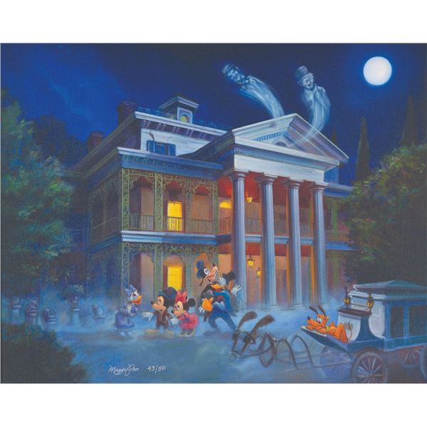 A Signed Haunted Mansion Limited Edition Canvas Print.