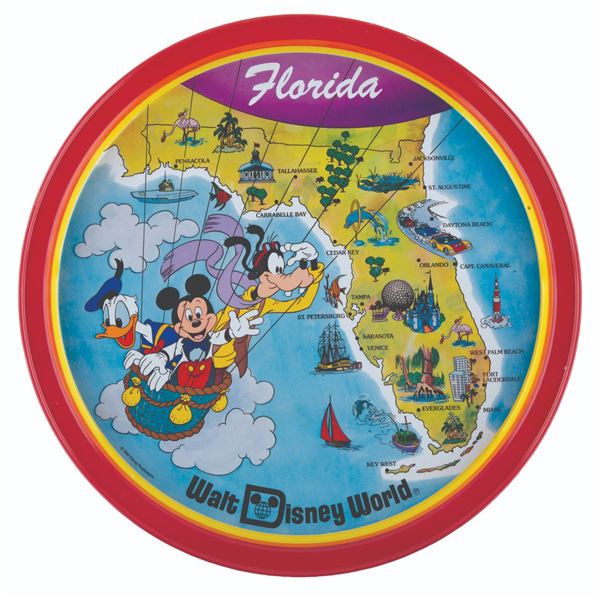 A Walt Disney World Florida Map Tray.