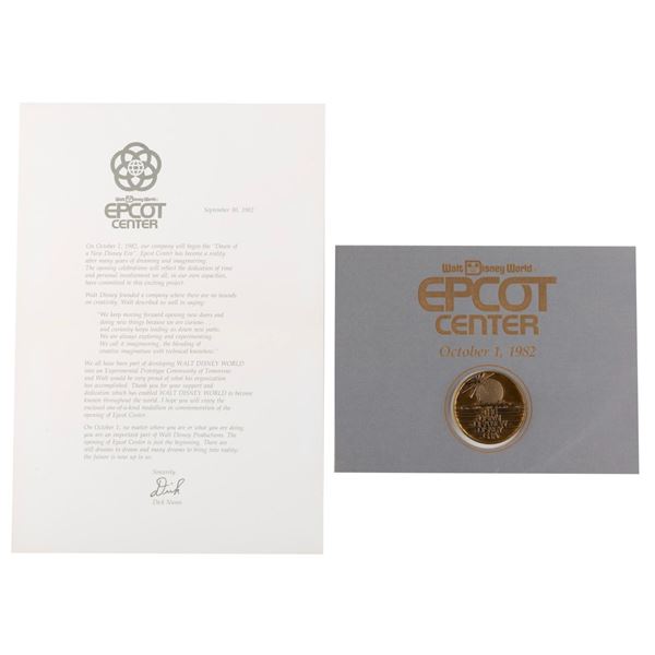 A WED Imagineering 1982 EPCOT Opening Medallion.