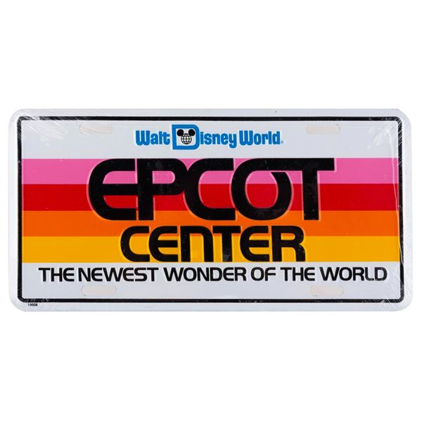 An EPCOT Center Opening Year License Plate.