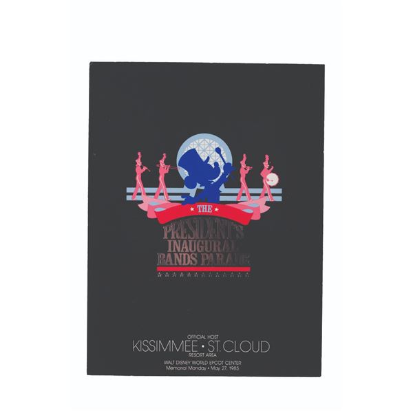 An EPCOT Center President's Inaugural Band Parade Program.