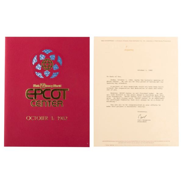 A Rare Imagineering EPCOT Booklet & Letter.