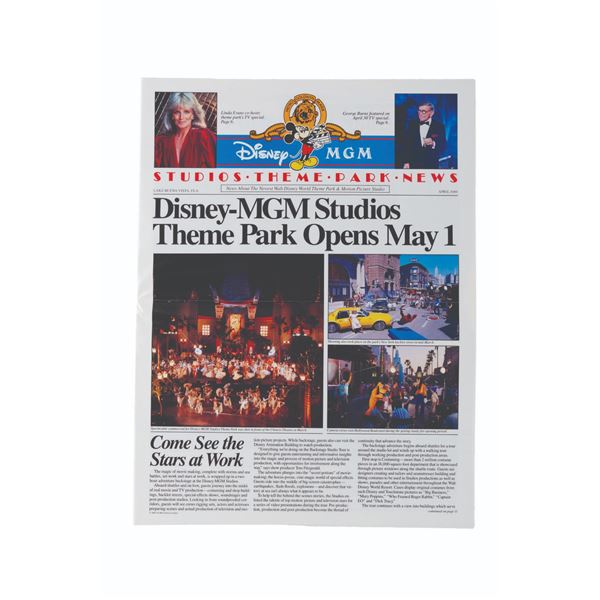 A Disney-MGM Studios Pre-Opening Newspaper.