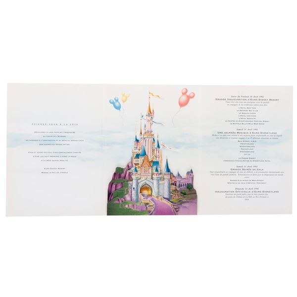 A Euro Disneyland Grand Opening Invitation.