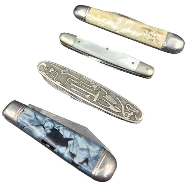 4 vintage pocket knives