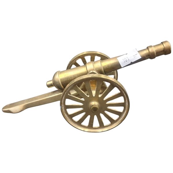 Vintage brass cannon 8"