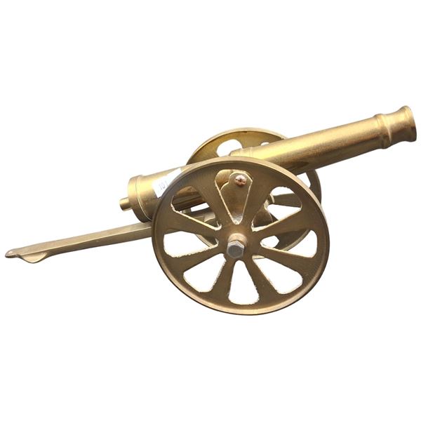 Vintage brass cannon, 12"