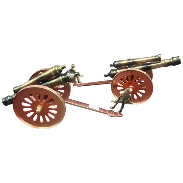 Pair of vintage cannons, 10" each