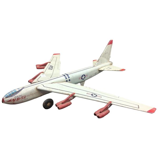 Vintage 60s tin toy plane Made in Japan 15" wingspan