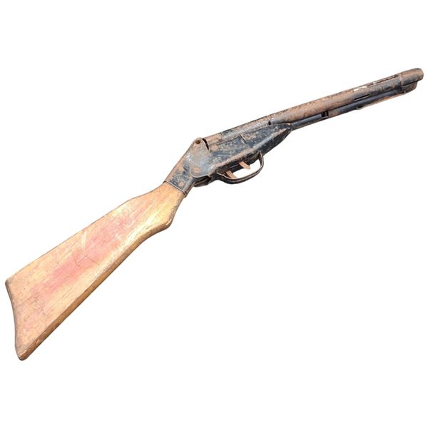 Vintage 50s kids double barrel pop gun 22"