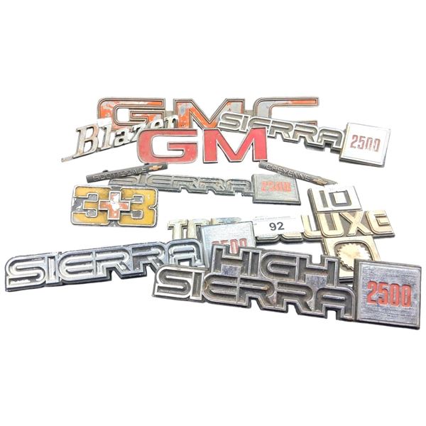 9 vintage truck emblems