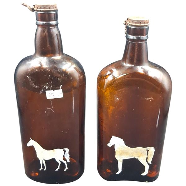 2 vintage whisky bottles from Scottland