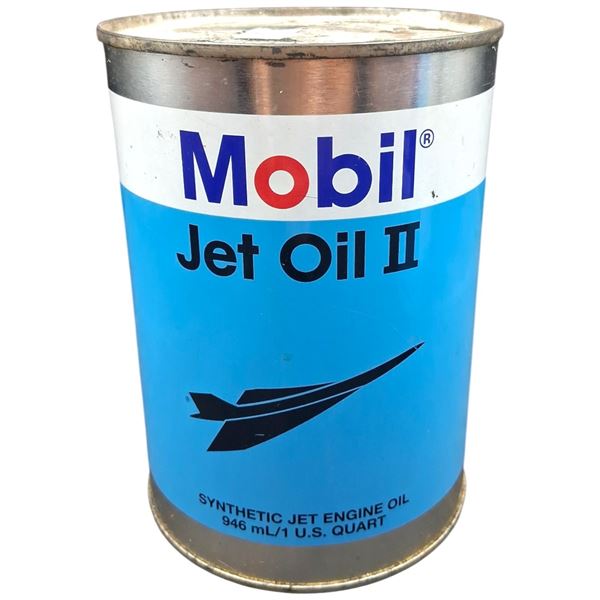 Mobil Jet Oil 1 quart tin with lid