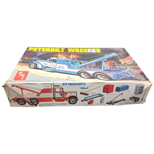 Large vintage model of Peterbuilt wrecker box is 17"