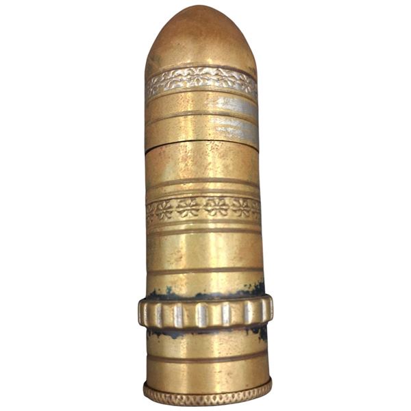 Brass trench art bullet lighter 3"