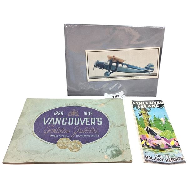 Collection of Vancouver travel souveners from 1936