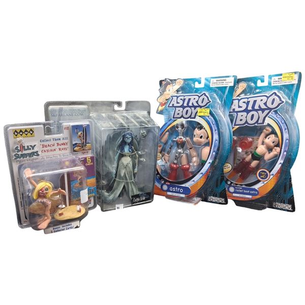 4 NIB action figures