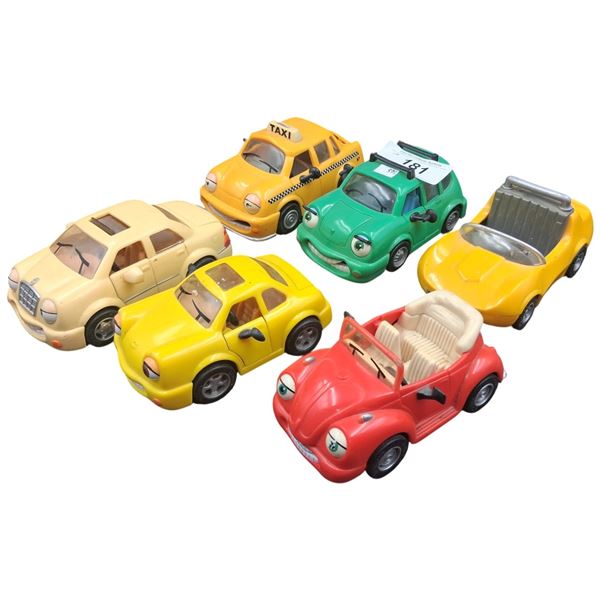 6 collectable Chevron  Cars 6" ea
