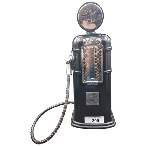 Collectable Harley Davidson Gas Pump Liquor Dispenser, 15"