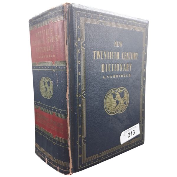 Very thick leather bound vintage dictionary