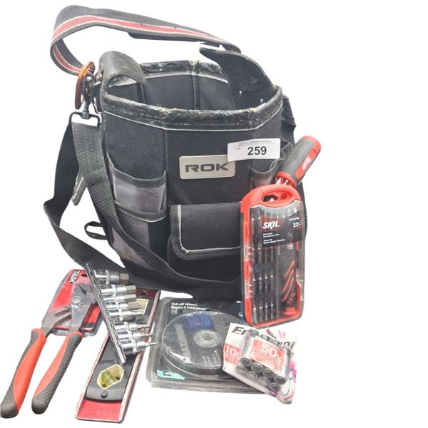 ROK tool bag with tools