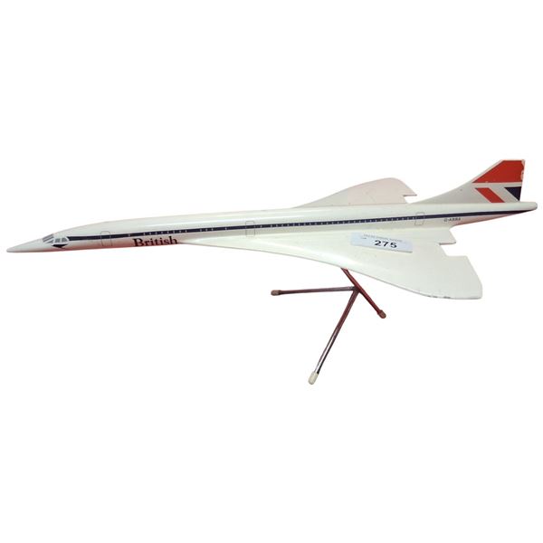 Nice model of Concorde on stand 25" long