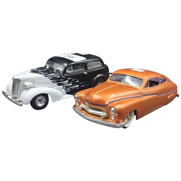 2 1:24 scale die cast vehicles 49 Merc & 37 Chevrolet