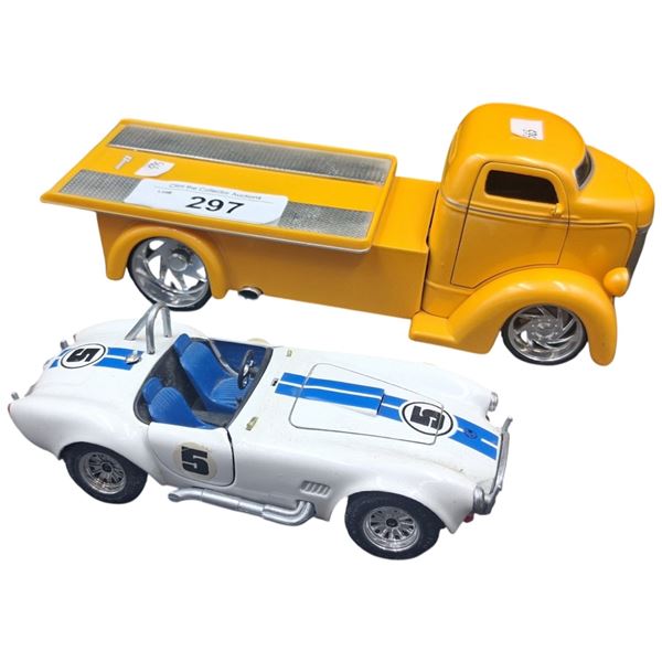 Vintage die cast 1:24 scale 1947 Ford COE with AC Cobra
