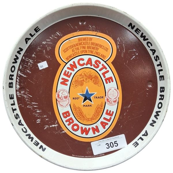 Vintage Newcastle Brown Ale beer tray from UK 12"