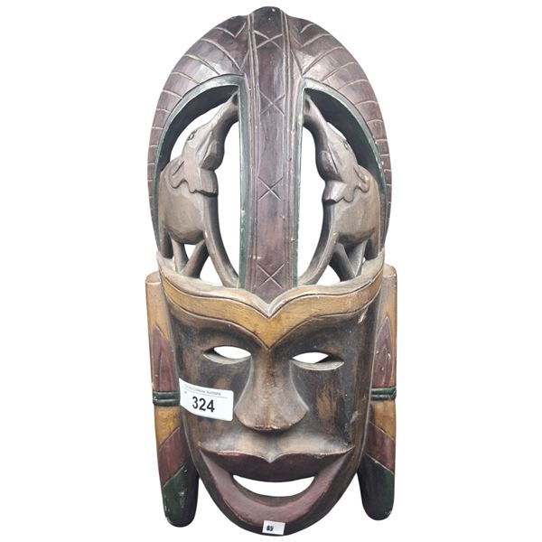 Vintage wooden mask 18"