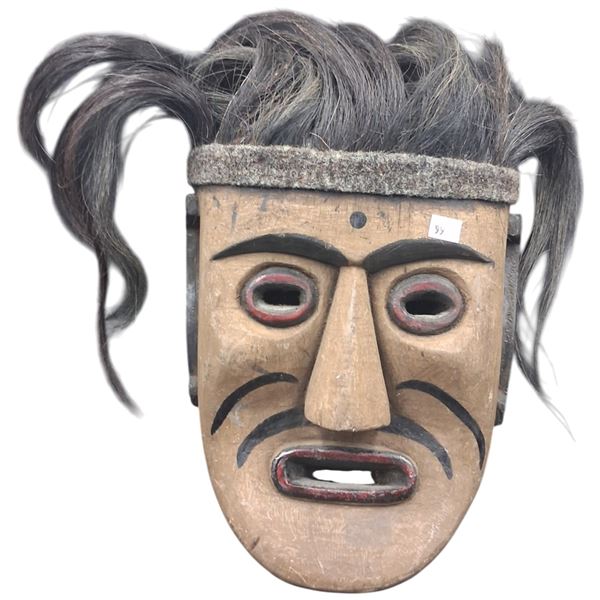 Vintage wooden mask 9"