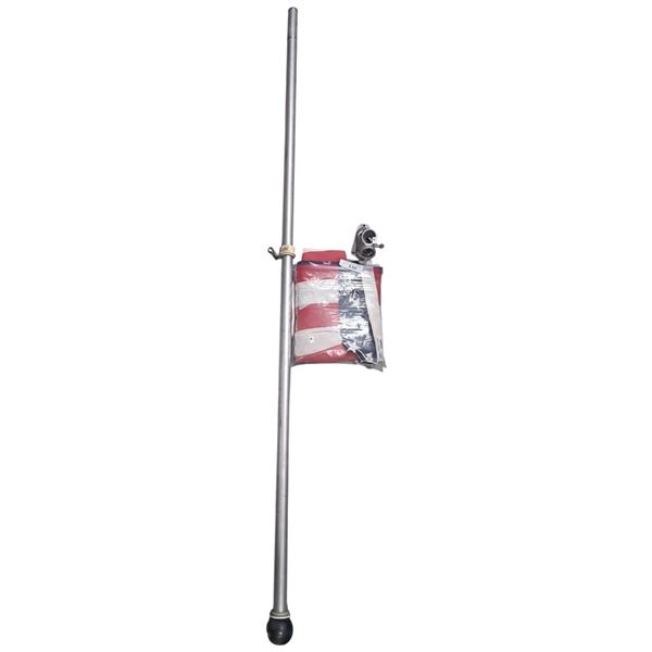 Vintage American flag with pole