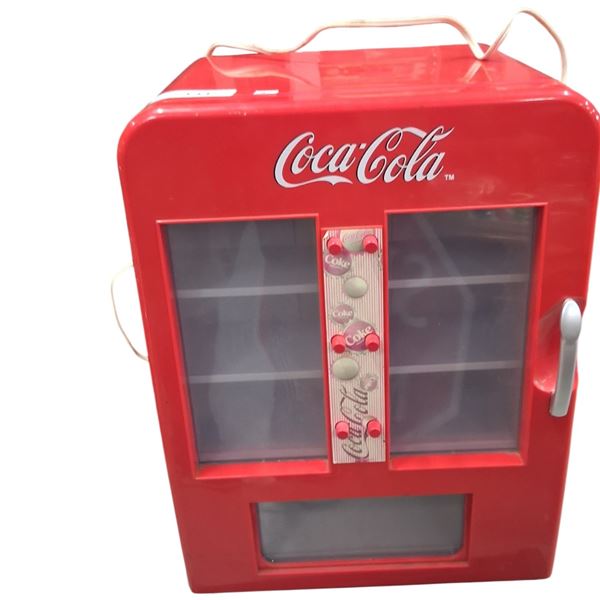 Vintage Coca-Cola refridgerator, works, 20"x13"x13"