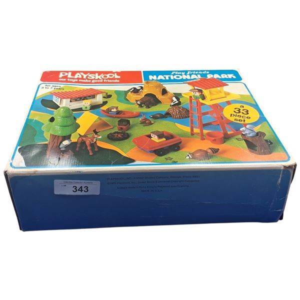 Vintage Playskool toy set, box is 17"
