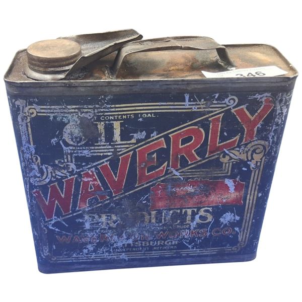 Antique oil tin 1 gallon Waverly