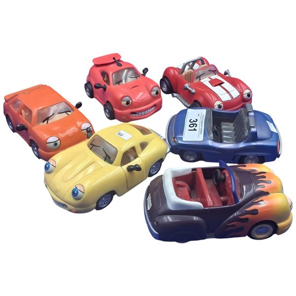 6 vintage Chevron cars, 6" ea