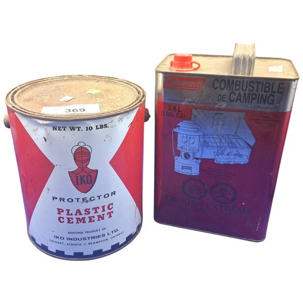 2 vintage oil cans, full