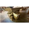 Image 3 : WOODEN SHOP TABLE WITH ASSORTED WOOD PIECES APPROX 97"L X 50"D X 39"H *CONTENTS ON TOP OF TABLE NOT