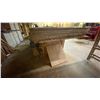 Image 4 : WOODEN SHOP TABLE WITH ASSORTED WOOD PIECES APPROX 97"L X 50"D X 39"H *CONTENTS ON TOP OF TABLE NOT