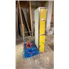 Image 1 : FOLDING METAL PLATFORM DOLLY, ASSORTED AIR LINES & SMALL LOCKER UNIT