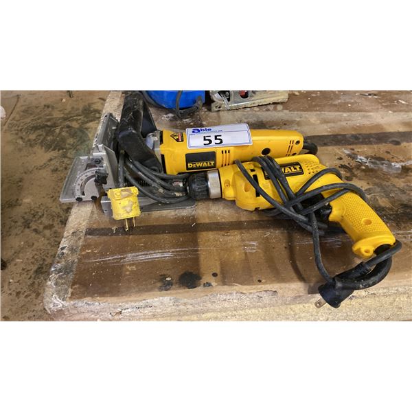 DEWALT DW682 ELECTRIC PLATE JOINER & D21009 DRILL