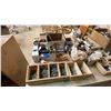 Image 2 : LARGE GROUP OF ASSORTED HARDWARE & GREY PLASTIC FOLDING TABLE